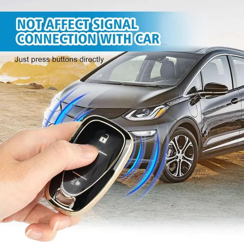 Miniatura 4 de Rislobx Funda de Llavero de 3 Botones de TPU para Chevy, Cubierta de Llave Compatible con Chevy Spark Traverse Equinox 2016 2017 2018 2019 2020 2021