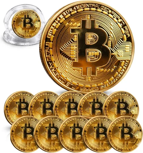 Miniatura 10 de Moneda de Bitcoin Edición de Coleccionista - Criptomoneda conmemorativa coleccionable en caja protectora de acrílico - Perfecta para entusiastas