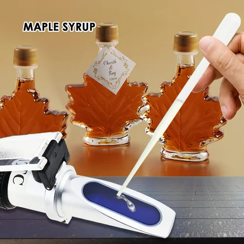 Miniatura 3 de 0-10% Brix Refractómetro con ATC Soluciones de contenido de azúcar de baja concentración Precisión 0.1% Líquido de corte de savia de arce CNC