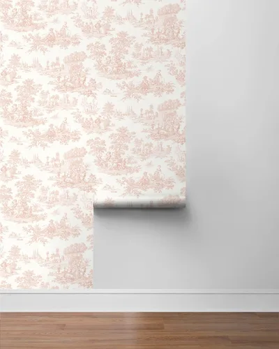 Miniatura 8 de NextWall Chateau Toile Papel Tapiz Despegar y Pegar (Rosa)