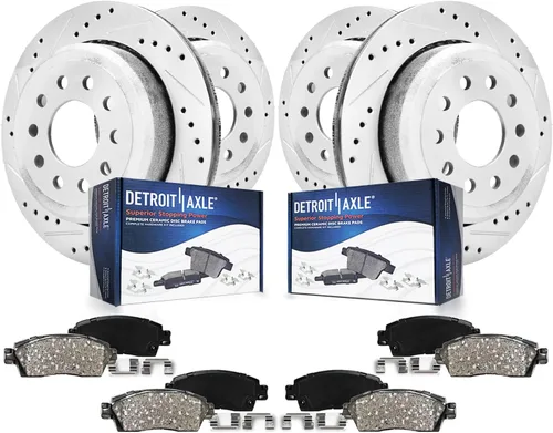 Miniatura 27 de Detroit Axle - Kit de freno delantero para Honda Element 2002-2004 CR-V 2003-2011 Pinza de freno de disco lateral del pasajero con soporte Pastillas