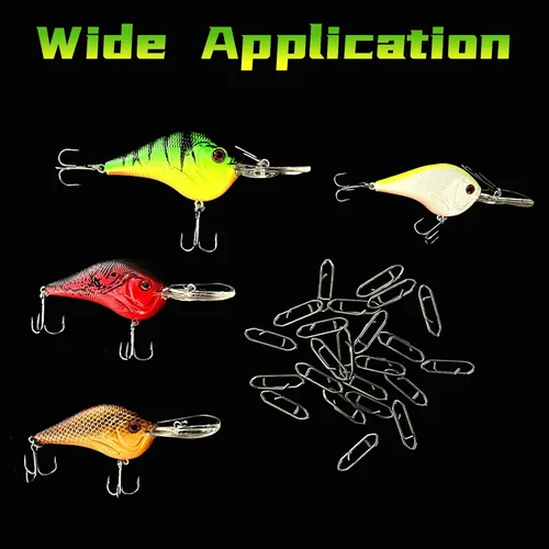 Miniatura 6 de MAFIMOEA - Paquete de 60 clips de pesca de alta resistencia, conectores inoxidables, clip de cambio rápido, aparejos de pesca para agua dulce