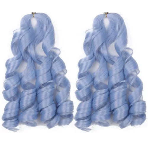 Miniatura 31 de Cabello rizado francés trenzado de 10 pulgadas, color 4, cabello rizado preestirado, 8 paquetes de trenzas de ganchillo de rizo francés para trenzas