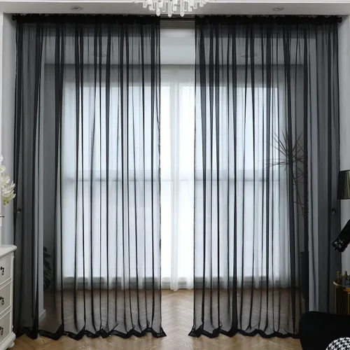 Miniatura 24 de L&TEC Cortinas traslúcidas para la ventana de color beige, 2 paneles de 48x45 pulgadas, con bolsillo básico para la barra de la cortina
