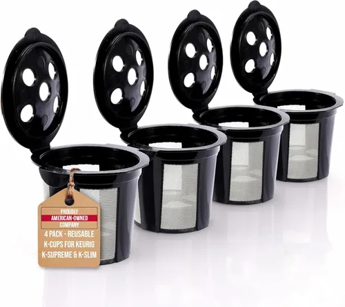 Miniatura 10 de Cápsulas de filtro de café reutilizables K Cups para máquinas Keurig 1.0 y 2.0 – K-Cup recargable se adapta a K-Duo, K-Classic, K-Elite, K-Select