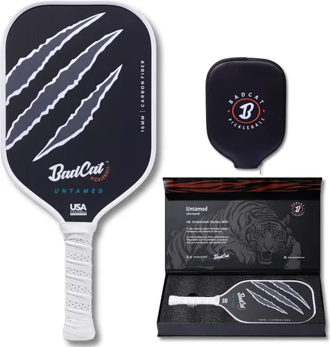 Untamed Paddle | Fibra de carbono T700 cruda para un máximo giro, potencia y control | Diseño termoformado ligero profesional de 0.630 in | Paleta