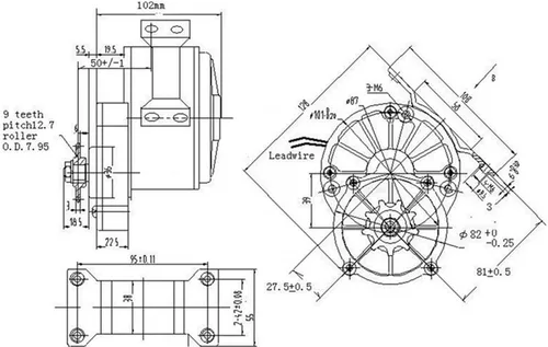Miniatura 3 de DC Cepillos Motor para Bicicleta Bicicleta Scooter Motor
