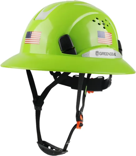 Miniatura 11 de Casco de seguridad de construcción ventilado de ala completa, casco de seguridad aprobado por la OSHA Cascos De Construcción, cascos de trabajo