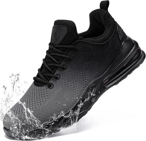 Miniatura 8 de LARNMERN Zapatillas de trabajo antideslizantes para hombre, resistentes al agua, para servicio de alimentos, zapatos trabajo antideslizantes
