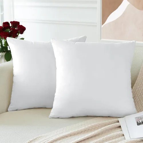 Miniatura 4 de OTOSTAR Paquete de 2 fundas de almohada decorativas de terciopelo suave, fundas de cojín cuadradas sólidas, decoración del hogar, fundas de almohada