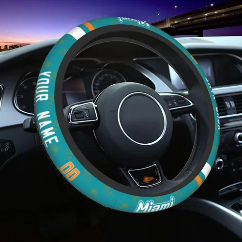 Miniatura 32 de Cleveland - Fundas personalizadas para volante de fútbol, con nombre y número, antideslizantes y absorbentes de sudor, accesorios para automóviles