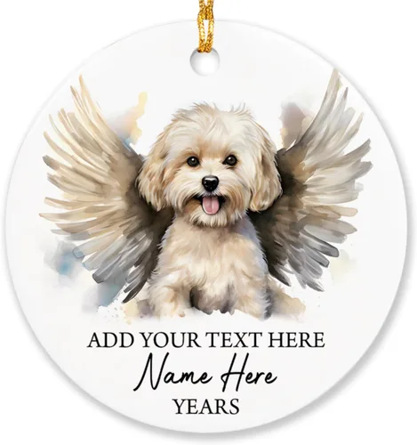 Miniatura 22 de Airedale Terrier - Adorno personalizado de alas de ángel para perro, regalo de pérdida de condolencias de mascotas, adorno de Navidad conmemorativo