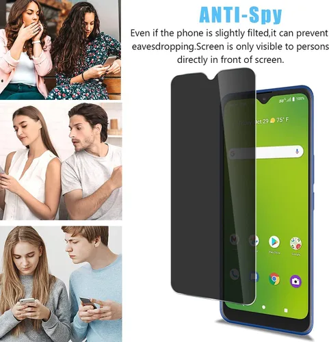 Miniatura 3 de [Paquete de 2 protectores de pantalla de privacidad AT&T Fusion 5G / AT&T Radiant Max 5G / Cricket Dream 5G / Cricket Innovate 5G (6.82 pulgadas)