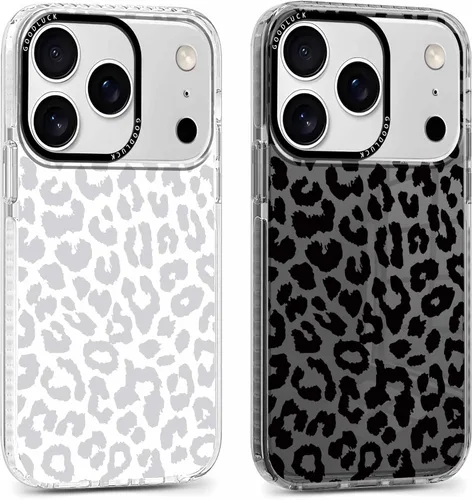 Miniatura 34 de Pack de 2 Fundas con Estampado de Guepardo para Apple iPhone 13 / iPhone 14 de 6.1 Pulgadas, Funda Transparente Linda Coquette con Patrones