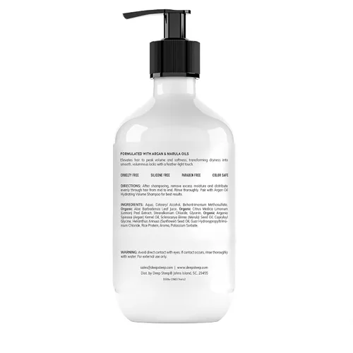 Miniatura 2 de Deep Steep Acondicionador hidratante de volumen de aceite de argán, 17 onzas, acondicionador hidratante con aloe vera, aceite de marula, proteína