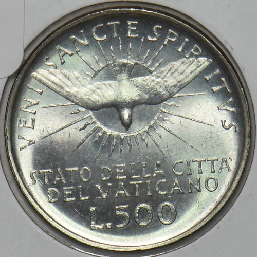 Miniatura 2 de Moneda Coleccionable Vaticano 1963 500 Lira Dove animal 491202