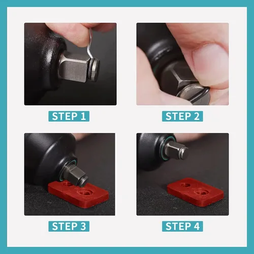Miniatura 5 de (10 juegos) Anillos de retención de llave de impacto de 3/8 pulgadas con junta tórica, compatible con llave inalámbrica eléctrica/neumática, incluye