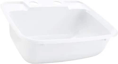 Miniatura 7 de RecPro Lavabo de Baño Rectangular para RV Lavabo de Tazón Único Fregadero para Autocaravana Plástico (Marrón Arena)