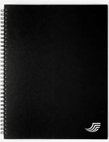 Miniatura 9 de Selarde - Cuaderno multiusos, tapa dura, 80 hojas/160 páginas con línea divisora de página media, papel de 8.5 x 11 pulgadas, 3.17 oz/m², Negro