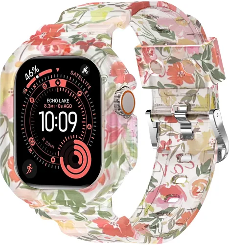 Miniatura 77 de XYF Compatible con correas cristalinas para Apple Watch de 1.929 in, 1.811 in, 1.772 in, 1.732 in, 1.654 in, 1.614 in, 1.575 in, 1.496 in, funda
