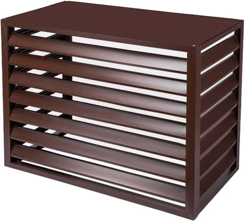 Miniatura 12 de Cubierta de aire acondicionado para ventana al aire libre, de aluminio, resistente a la intemperie, cubierta de protección central de aire