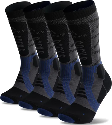 SANYIYIBA 2 pares de calcetines altos hasta la rodilla, para deportes al aire libre, béisbol, fútbol, hockey sobre hielo, senderismo, para hombres y
