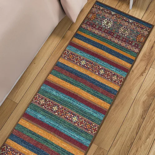 Miniatura 27 de Ottomanson Alfombras de 5 x 6 pies 6 pulgadas para sala de estar, alfombra de área para dormitorio, antideslizante, duradera y grande para zonas