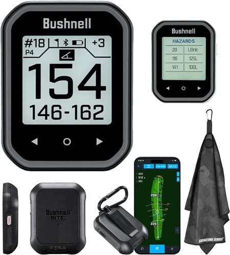 Bushnell Golf Phantom 3 Slope GPS Handlheld (negro) | Más de 38,000 campos, compensación de pendientes, información de peligro, calculadora de