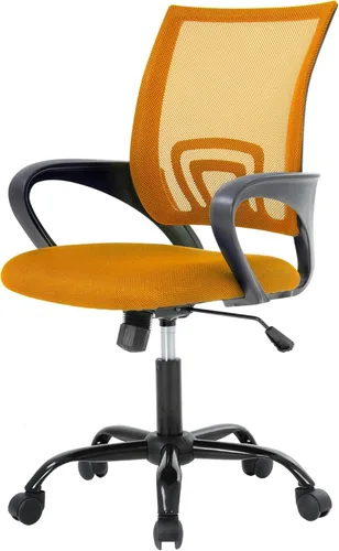 PayLessHere Silla de Oficina para Computadora Ergonómica Económica Silla de Escritorio Ajustable Cómoda de Respaldo Medio para Tareas con Ruedas