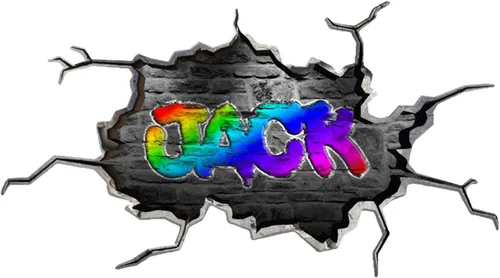 Miniatura 27 de Calcomanía de pared personalizada con nombre de graffiti 3D, calcomanía decorativa de vinilo artística personalizada, extraíble, despegar y pegar