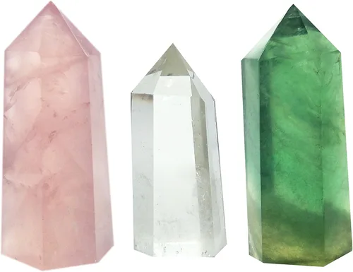 Miniatura 13 de Varitas de cristal curativo, barras de prisma facetadas para terapia de meditación de chakras de Reiki Deco