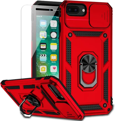 Miniatura 13 de M MAIKEZI Funda para iPhone 8 Plus, para iPhone 7 Plus, con cubierta para lente de cámara, protector de pantalla HD, protección contra caídas
