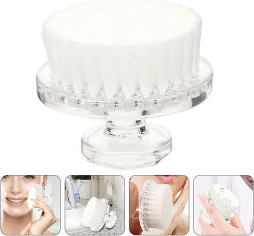 Miniatura 2 de COHEALI Cepillo de limpieza facial de cerdas suaves, cepillo facial manual para limpieza profunda de poros, exfoliación y masaje, cuidado de la piel