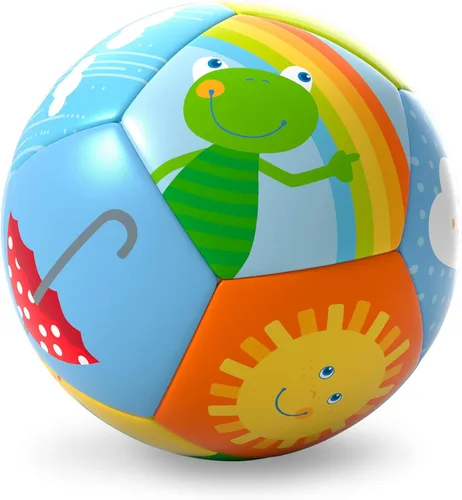 Miniatura 7 de HABA Pelota suave para bebé, tiempo boca abajo y juego sensorial, pelota de juego infantil de 4.5 pulgadas, ideal para gatear, para bebés de 6 meses