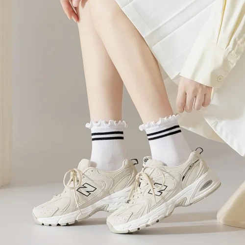 Miniatura 3 de Mcool Mary Womens Socks, Ruffle Turn-Cuff Casual Ankle Socks Breathable Cool Knit Cotton Lettuce Crew Frilly Sock 6 Pack