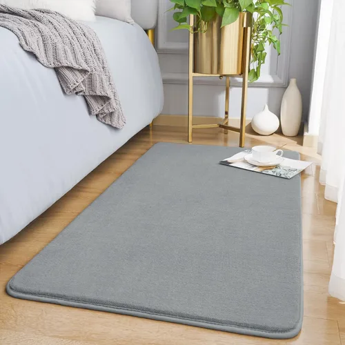 Miniatura 48 de Amearea Alfombras Modernas de Área para Dormitorio Sala de Estar, 4x6 Pies Gris Alfombra de Espuma Viscoelástica Engrosada, Alfombras Mullidas