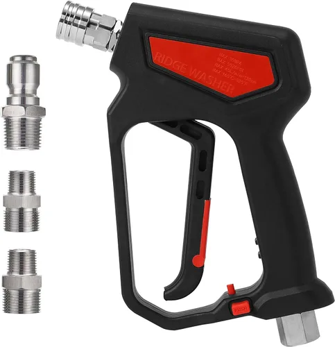 RIDGE WASHER Pistola de lavado a presión 5000 PSI, 12 GPM, pistola de pulverización de alta presión con conector rápido de 1/4 pulgadas, conexión