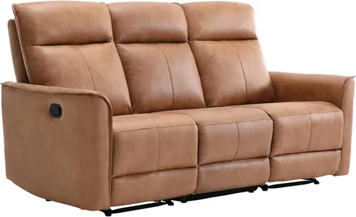 Miniatura 9 de CANMOV Juego de muebles de sofá reclinable manual para sala de estar, incluye sillas de enfermería Leathaire, reclinables giratorias, sillón