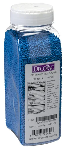 Miniatura 9 de DecoPac Black Sprinkles Paquete Extra Grande de 26oz Mezcla de Chispitas para Pastel, Chispitas Elegantes Para Decoración de Pasteles, Negro