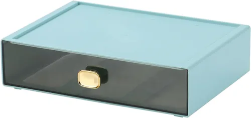 Miniatura 9 de Amplios cajones de escritorio, organizador de escritorio apilable, caja de almacenamiento de plástico para oficina, escuela y suministros para el 4