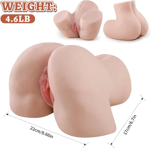 Miniatura 2 de Muñeca sexual de bolsillo, masturbador masculino, coños y culo, juguetes sexuales para hombres, glúteos y cadera con textura vaginal y anal 2 en 1