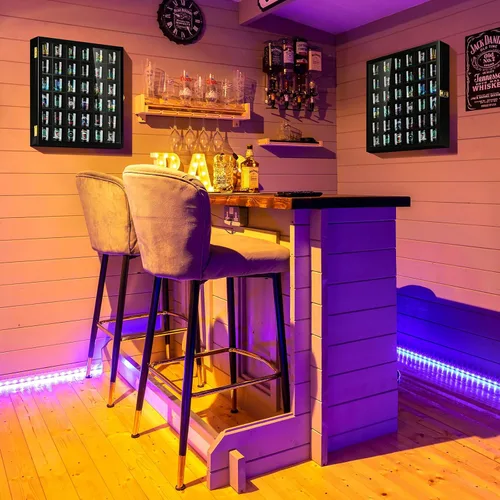 Miniatura 4 de TJ.MOREE Vitrina de cristal con 36 ranuras para montaje en pared con puerta con cerradura, color negro