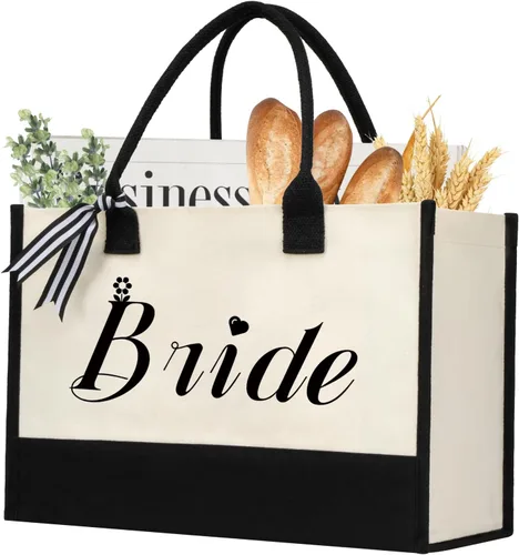 Miniatura 30 de shenee - Bolsa de lona con inicial, bolsa de yute personalizada para la playa, regalo de vacaciones para mujeres, cumpleaños de amigos, boda, año