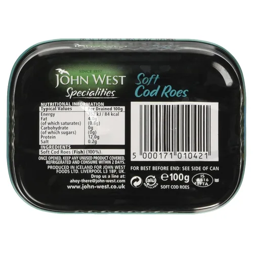 Miniatura 2 de John West Huevas de bacalao suaves 3.53 oz