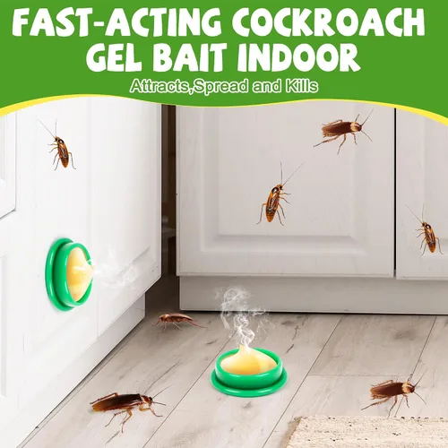 Miniatura 2 de Trampas de cebo de gel para cucarachas, paquete de 36 estaciones de cebo para cucarachas para uso en interiores, repelente de larga duración