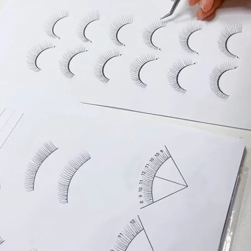 Miniatura 4 de Ejercicio de entrenamiento de pestañas para principiantes, libro de ejercicios de extensiones de pestañas profesionales