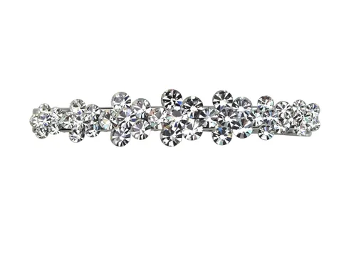 Miniatura 19 de Faship Preciosa pinza para el pelo de cocodrilo con diseño floral de cristal AB