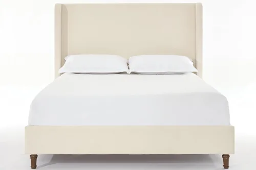 Miniatura 9 de Base de cama tapizada tamaño Queen, cabecera acolchada de 54" con respaldo geométrico, plataforma tapizada para dormitorio de niños, adolescentes