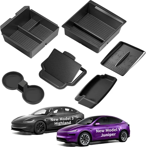 Bandeja Organizadora de Consola Central para Tesla Model Y Accesorios Juniper 2025 2026/Para Tesla Model 3 Highland Accesorios 2024 2025 2026