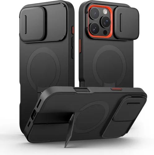 Miniatura 53 de SURITCH - Funda para iPhone 17 Pro Max con cubierta de control de cámara, cubierta para cámara y soporte ajustable, compatible con MagSafe, a prueba